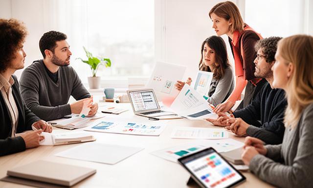 Projektteam prüft Kundendaten und CRM-Prozess an einem hellen Besprechungstisch in Brugg