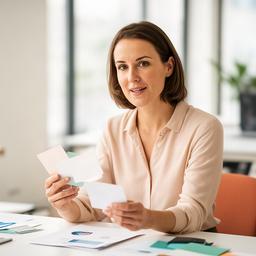 Datenexpertin Fidaije Plüer mit Notizen zu einer KMU-Migration
